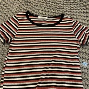 Caution to the Wind Striped Short Sleeve